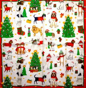 HUN-879 Hunde - 4-lagig - Caspari - Taschentuch